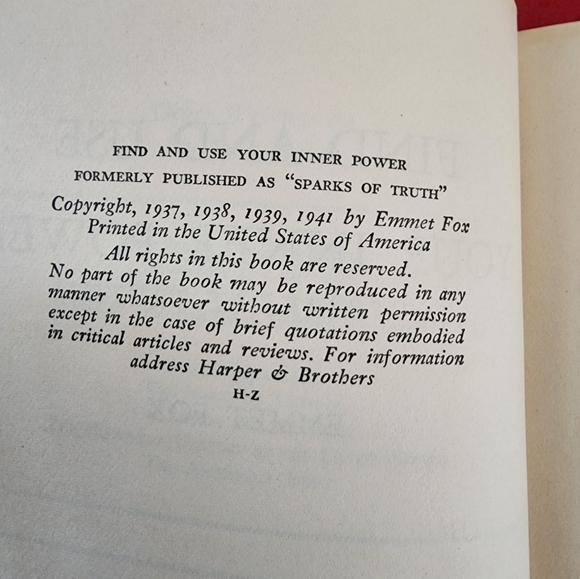 Vintage Book: Find and Use Your Inner Power (or "Sparks of Truth") by Emmet Fox - Picture 5 of 8
